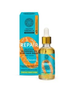 Natura Siberica Oblepikha Repair Glossing Oil For Hair Ends 50ml Λάδι Αναδόμησης Για Τις Άκρες Των Μαλλιών