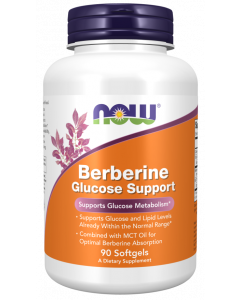 Now Foods Berberine Glucose Support 90softgels Συμπλήρωμα Διατροφής Βερβερίνη