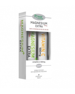 Power Health Promo Μαγνήσιο Extra 375mg 20tabs & Βιταμίνη C 500mg 20tabs