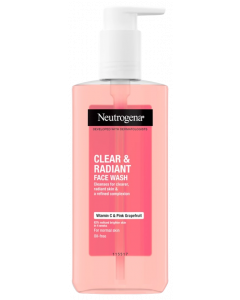 Neutrogena Clear & Radiant Face Wash Vitamin C & Pink Grapefruit Normal Skin 200ml Καθαριστικό Προσώπου για Κανονικές Επιδερμίδες