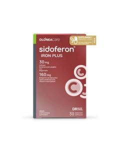 Olonea Sidoferon Iron Plus 30mg 30caps Food Supplement with Iron Bisglycinate & Vitamin C