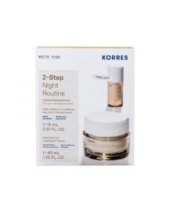 Korres Promo White Pine Κρέμα Νύχτας για Αναπλήρωση Όγκου για Ώριμες Επιδερμίδες 40ml & Δώρο Συμπυκνωμένος Ορός Προσώπου για Αναπλήρωση Όγκου 15ml