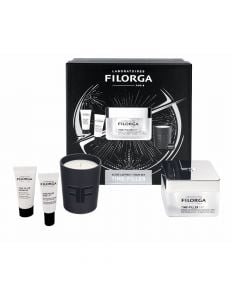 Filorga XMAS Time-Filler 5XP Set with Wrinkle Correction Day Cream for Normal-Dry Skin 50ml & Free Serum 7ml, Correction Eye Cream 4ml & Candle