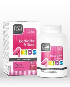 Pharmalead 4Kids Bactrolife & Fibre με Βακτηριακά Στελέχη & Φυτικές Ίνες 60 Μασώμενα Ζελεδάκια Για Παιδιά 