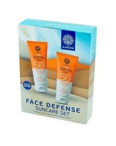 Garden Face Defense Suncare Set Sunscreen Face Cream Organic Aloe Vera SPF50+ Aντηλιακή Κρέμα Για Το Πρόσωπο με Οργανική Αλόη SPF50+ 2 x 50 ml