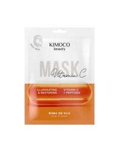 Kimoco Beauty Mask Vitamin C Μάσκα Προσώπου για Αναδόμηση & Λάμψη με Βιταμίνη C & Πεπτίδια 23ml