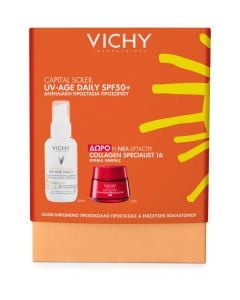 Vichy Promo Capital Soleil UV-Age Daily Αντηλιακό Προσώπου Spf50 40ml & Δώρο Liftactiv Collagen Specialist 16 Κρέμα Ημέρας 15ml