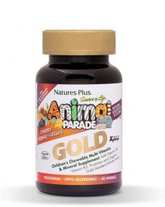 Nature's Plus Animal Parade Gold Assorted 60τμχ Παιδικές Πολυβιταμίνες Μασώμενες με γεύσεις Φρούτων