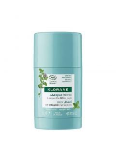 Klorane Aquatic Mint Μάσκα Προσώπου Καθαρισμού σε Μορφή Στικ για Μικτές - Λιπαρές Επιδερμίδες με Υδάτινη Μέντα BIO & Άργιλο 25gr