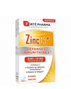 Forte Pharma Zinc 15+ Συμπλήρωμα Διατροφής με Ψευδάργυρο & Βιταμίνες Β2 & Β6 60ταμπλέτες