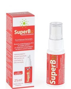 Starmel SuperB12 Spray 25ml Συμπλήρωμα Διατροφής B12 σε Μορφή Spray με Γεύση Κεράσι 