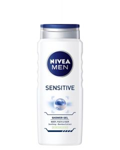 Nivea Men Sensitive Ανδρικό Αφρόλουτρο 500ml Για Πρόσωπο, Μαλλιά & Σώμα