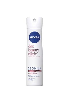 Nivea Deo Beauty Elixir Deomilk Sensitive Spray Γυναικείο Αποσμητικό 48ωρης Προστασίας 150ml 