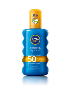 Nivea Sun Protect & Dry Touch SPF50 Διάφανο Αντηλιακό Spray Υψηλής Προστασίας & Αίσθηση Δροσιάς 200ml