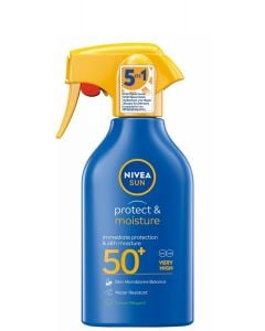 Nivea Sun Protect & Moisture 5-in-1 SPF50+ Αντηλιακό & Ενυδατικό Γαλάκτωμα Σώματος Σπρέι 270ml