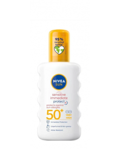 Sun Sensitive Immediate Protect SPF50+  Αντηλιακό Γαλάκτωμα Πολύ Υψηλής Προστασίας σε Spray για Πρόσωπο & Σώμα 200ml