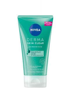 Nivea Derma Skin Clear Anti-Blemish Scrub 150ml Απολεπιστικό Scrub Καθαρισμού Προσώπου Κατά των Πόρων