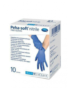 Hartmann Peha-Soft Nitrile Fino Γάντια Νιτριλίου Χωρίς Πούδρα Μπλε Small 10τεμάχια