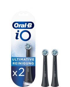 Oral-B iO Ultimate Clean Ανταλλακτικές Κεφαλές για Ηλεκτρική Οδοντόβουρτσα Μαύρο 2τεμάχια