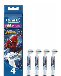 Οral-B Ανταλλακτικές Κεφαλές για Παιδική Ηλεκτρική Οδοντόβουρτσα Spiderman 3+ ετών 4τεμάχια