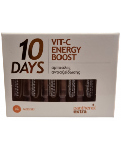 Medisei Panthenol Extra 10 Days Vit-C Energy Boost 2x10ml Αντιοξειδωτικός Ορός Προσώπου με Βιταμίνη C 