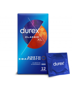 Durex Classic XL Προφυλακτικό με 'Ανετη Εφαρμογή 12 Τεμάχια
