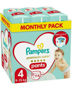 Pampers Premium Pants No4 (9-15kg) 114 Πάνες