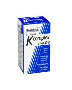 Health Aid Vitamin K Complex + Vitamin D3 30 Tabs