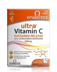Vitabiotics Ultra Vitamin C 500mg Τόνωση του Ανοσοποιητικού 60κάψουλες