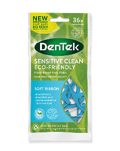 DenTek Sensitive Clean Eco-Friendly Soft Ribbon Floss Picks 36 Items
