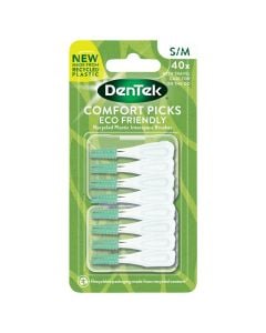 DenTek Interdental Toothpicks S/M Οδοντογλυφίδες με Θήκη Ταξιδιού 40pcs