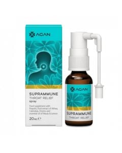 Agan Suprammune Throat RLF Spray 20ml Spray για την Αντιμετώπιση Πονόλαιμου & Βραχνάδας