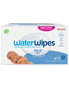 WaterWipes Υγρά Μωρομάντηλα 100% Χωρίς Πλαστικό με 99,9% Νερό 12x60τμχ