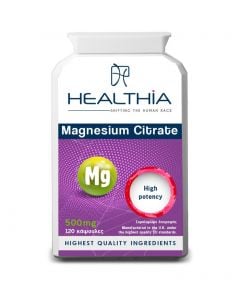 Healthia Magnesium Citrate 500mg 120κάψουλες Κιτρικό Μαγνήσιο