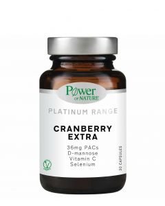 Power Of Nature Platinum Range Cranberry Extra 30κάψουλες για το Ουροποιητικό Σύστημα & το Ανοσοποιητικό