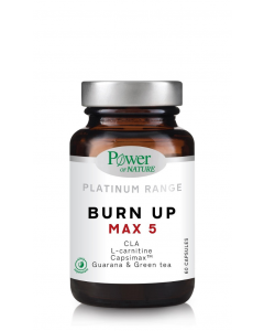 Power Health Power of Nature Platinum Burn Up Max-5 60κάψουλες Συμπλήρωμα Διατροφής με Ταρταρική L-Καρνιτίνη για Ενίσχυση Λιπόλυσης & Θερμογένεσης