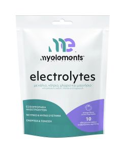 My Elements Electrolytes Συμπλήρωμα Διατροφής με Κάλιο, Νάτριο, Χλώριο & Μαγνήσιο 10 Αναβράζουσες Ταμπλέτες