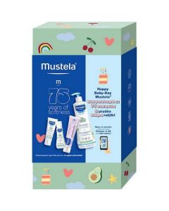 Mustela Promo Birthday with Gentle Cleansing Gel 750ml, Hydra Bebe Face Cream 40ml, Barrier Cream 100ml & Hydra Bebe Body Milk 50ml