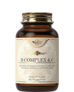 Sky Premium Life  B-Complex & Vitamin C 60κάψουλες Συμπλήρωμα Διατροφής Με Βιταμίνες B & C για Ενέργεια & Ανοσοποιητικό