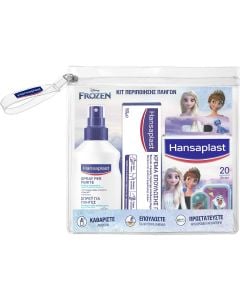 Hansaplast Σετ Περιποίησης Πληγών για Παιδιά με Αντισηπτικό Σπρέι Πληγών 100ml & Επιθέματα Με Φιγούρες Frozen 20τμχ & Κρέμα Επούλωσης Πληγών 50gr