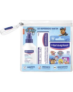 Hansaplast Σετ Περιποίησης Πληγών για Παιδιά με Αντισηπτικό Σπρέι Πληγών 100ml & Επιθέματα Με Φιγούρες Paw Patrol 20τμχ & Κρέμα Επούλωσης Πληγών 50gr