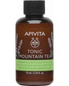 Apivita Mini Tonic Mountain Tea Shower Gel 75ml Mini Αφρόλουτρο με Αιθέρια Έλαια