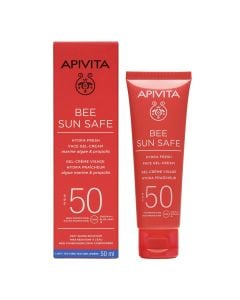 Apivita Bee Sun Safe Ενυδατική Κρέμα-Gel Προσώπου SPF50 50ml Αντηλιακό Προσώπου με Θαλάσσια Φύκη & Πρόπολη