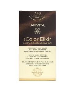 Apivita My Color Elixir Hair Color 7.43 Blonde Copper Gold - Ξανθό Χάλκινο Μελί