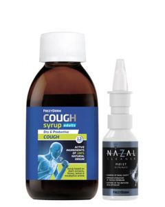 Frezyderm Promo Cough Syrup Σιρόπι Για Τον Βήχα 182gr & Nasal Cleaner Moist Ρινικό Σπρέι για Ξηρότητα Μύτης 30ml