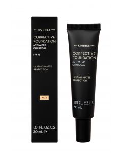 Korres Corrective Foundation Activated Charcoal ACF1 Spf15 30ml