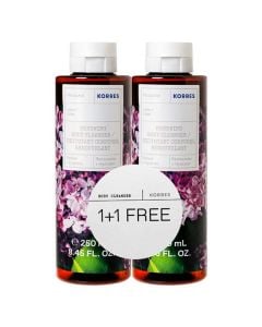 Korres Renewing Body Cleanser Lilac 2 x 250ml Αφρόλουτρο Πασχαλιά