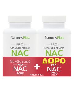 Nature’s Plus Promo NAC 1200 N-Acetyl-L-Cysteine 60 Vegetarian Capsules