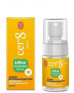 Vican Cer'8 Mini Ultra Άοσμη Εντομοαπωθητική Λοσιόν σε Spray Κατάλληλη για Παιδιά 30ml