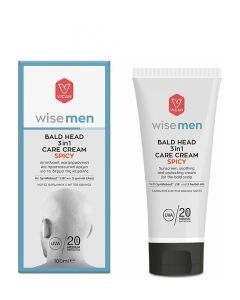 Vican Wise Men Bald Head 3in1 Care Cream Spicy Αντιηλιακή Κρέμα για το Δέρμα της Κεφαλής SPF20 100ml